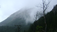 Waterton mist on the mountains